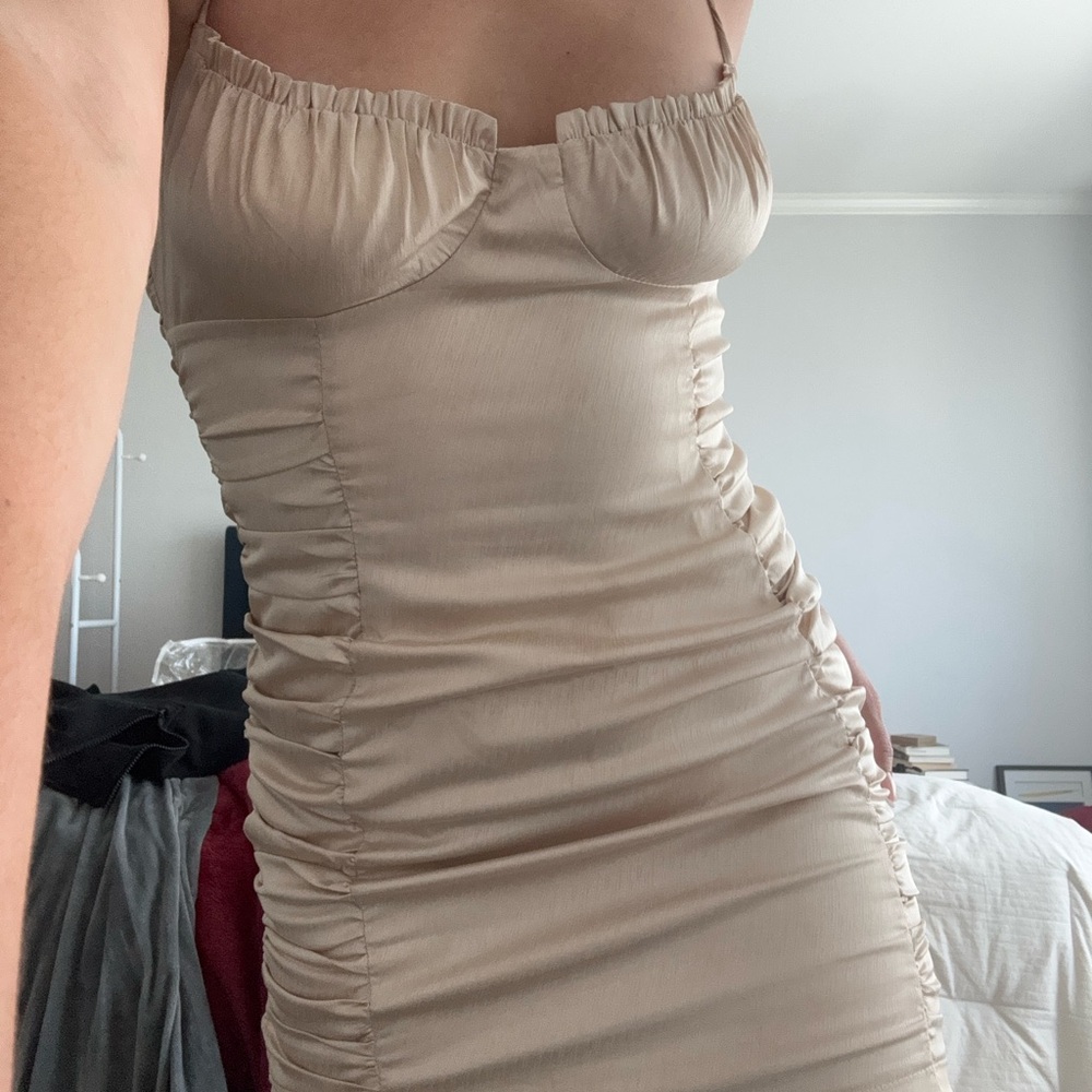 Princess Polly Strapless Cream Dress